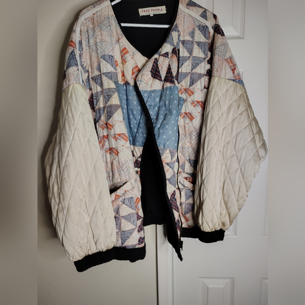 Free People Multicolor Quilted Jacket